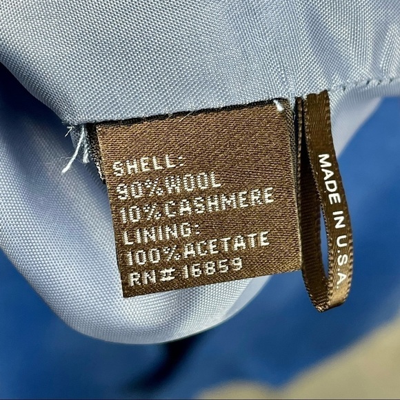 J. MCLAUGHLIN BLUE WOOL CASHMERE SLEEVELESS VISIBLE STITCH SHEATH DRESS - Picture 14 of 14